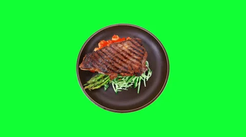 Beef fillet with asparagus Vídeos de archivo 24425613