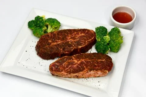 Beef Flat Iron Steak Stock Photos
