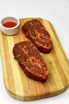 Beef Flat Iron Steak Stock Photos