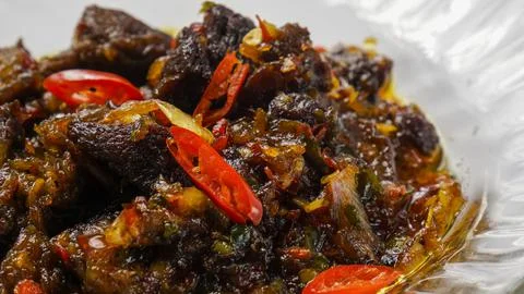 Beef Fried with Chilli or Daging Berlado 写真素材