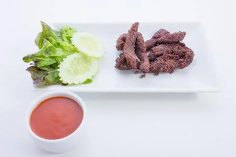 Beef with garlic Stock Photos