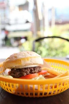 Beef hamburger Stock Photos