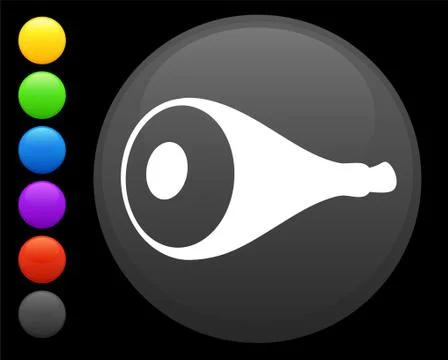 Beef icon on round internet button Stock Illustration