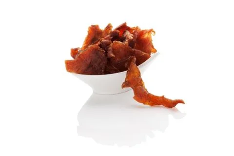Beef jerky, dried meat. Stock Photos