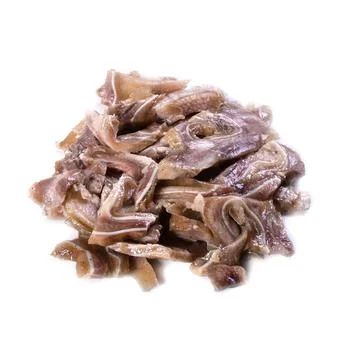Beef jerky meat on white background Stock Photos