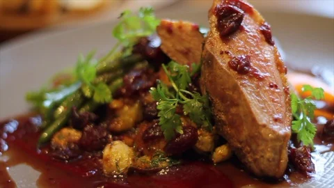 Beef joint in a red wine sauce Stock Footage 91869667