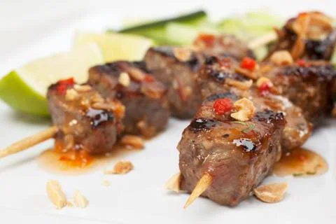 Beef kebabs Stock Photos