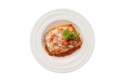 Beef lasagna with chesse Stock Photos