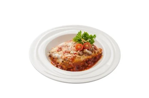 Beef lasagna with chesse Stock Photos