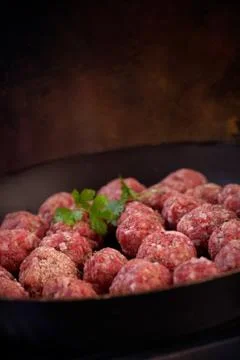 Beef meat balls Stock Photos