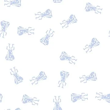 Beef meat character glyph vector seamless pattern Stock Illustration