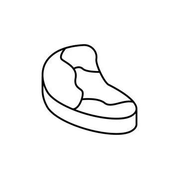 Beef, meat icon. Simple line, outline vector batcher icons for ui and ux Stock Illustration