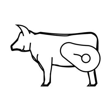 Beef meat line icon vector illustration Stock Illustration