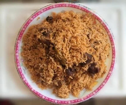 Beef mutton rice pulao Indian Stock Photos