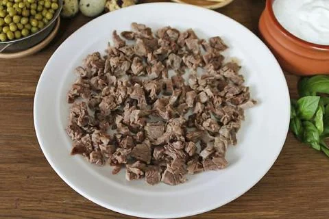 Beef Nest Salad 2 Stock Photos