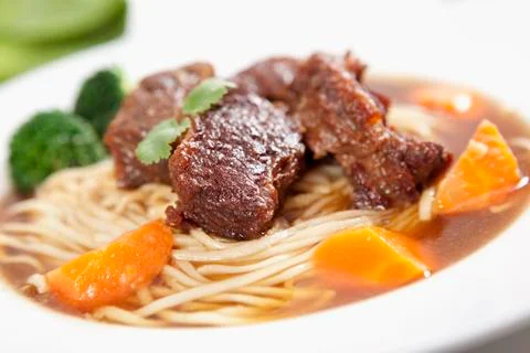 Beef noodles Stock Photos