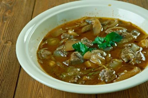 Beef or Veal Piccata Stockfoto's