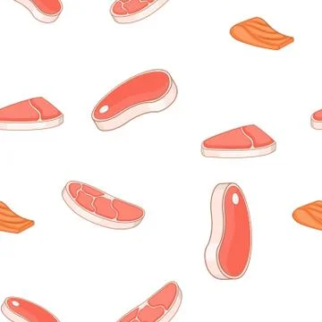 Beef pattern, cartoon style Stock Illustration