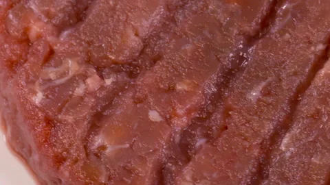 Beef Pattie Macro Stock Footage 136206638