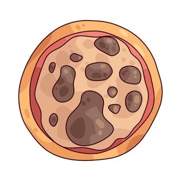 Beef pizza illustration Stock Illustration