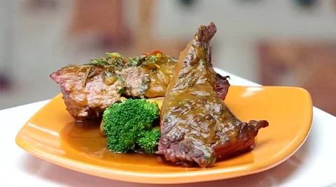 Beef portobello rotating slowly Stock Footage 54798775