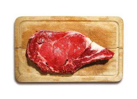 Beef prime rib on a cutting board Stock Photos