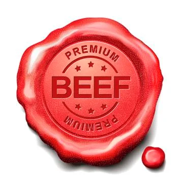 Beef red wax seal Ilustração Stock