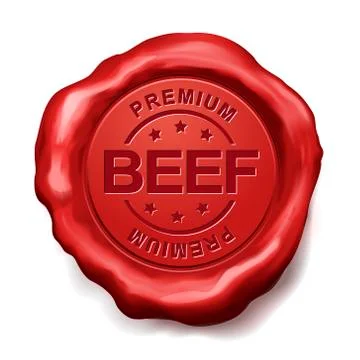 Beef red wax seal Ilustração Stock
