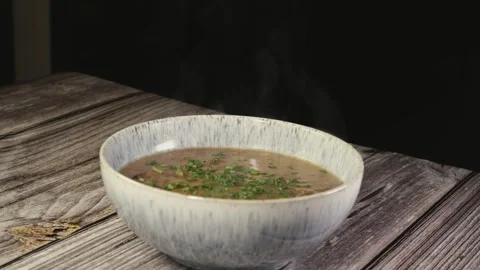 Beef Rib and Cassava Soup Stock Footage 323015591