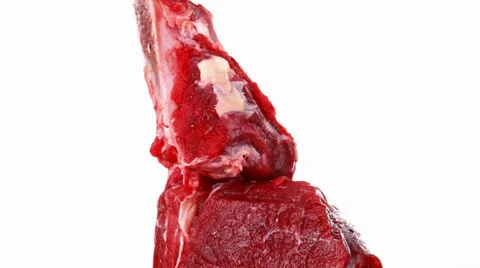 Beef rib ready to cooking with garlic and red hot pepper Vídeos de archivo 25167542