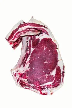 Beef rib on white background Stock Photos