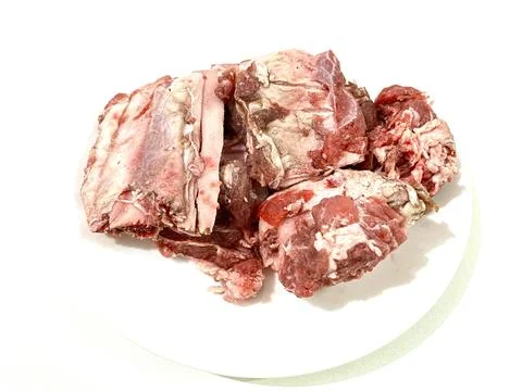 Beef ribs bones isolated on white background Stock Photos