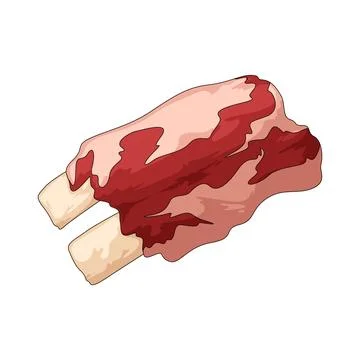 Beef ribs illustration Stock Illustration