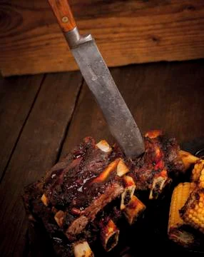 Beef ribs. 库存照片