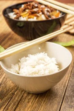 Beef with rice Stock Photos