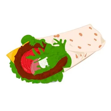 Beef roll vector illustration Stock Illustration