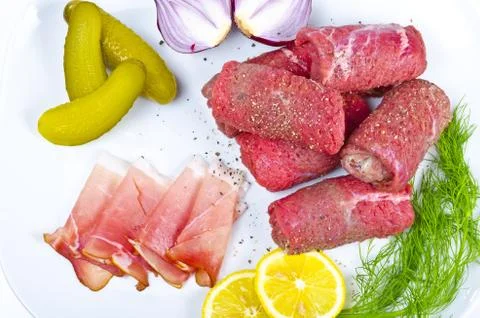 Beef roulade Stock Photos