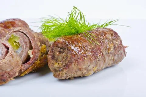 Beef roulade Stock Photos