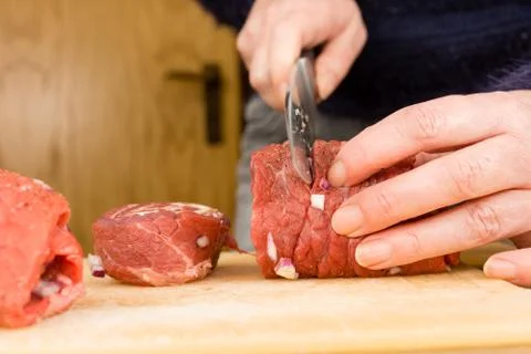 Beef roulade Stock Photos