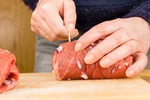 Beef roulade Stock Photos