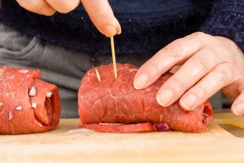 Beef roulade Stock Photos