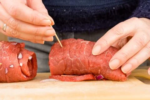 Beef roulade Stock Photos