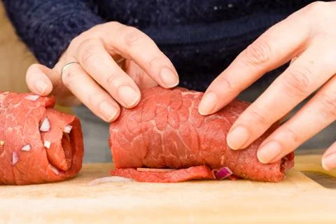Beef roulade Stock Photos