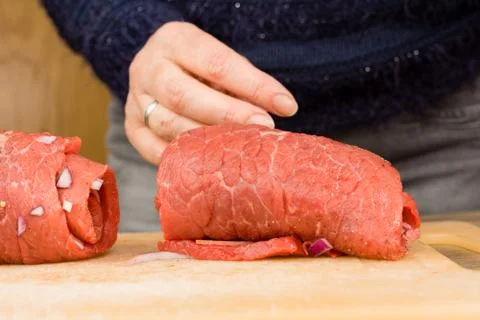 Beef roulade Stock Photos