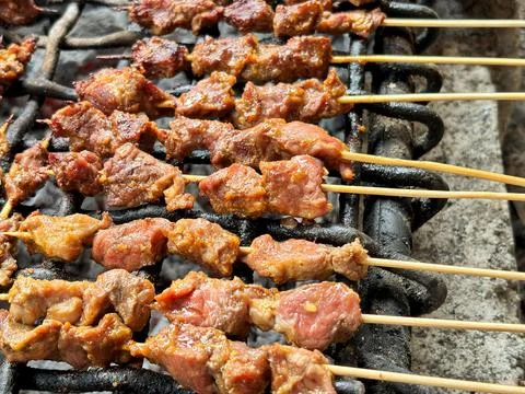 Beef satay Stock Photos