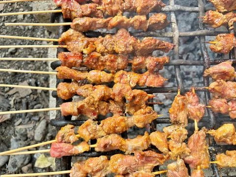 Beef satay Stock Photos