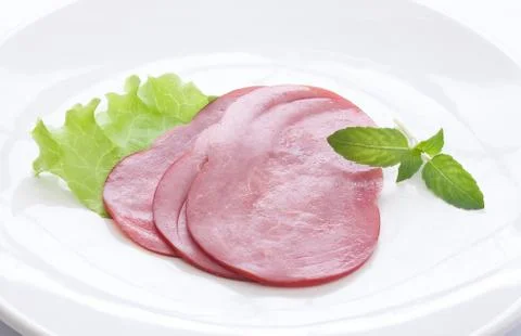 Beef sausage cuts Stock Photos