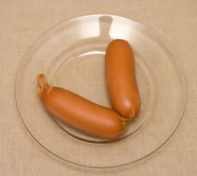 The beef sausages. Stock Photos