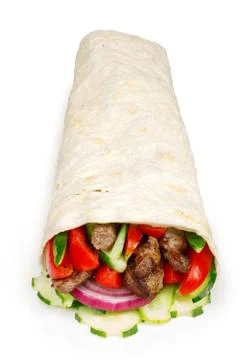 Beef shawarma isolated Foto stock