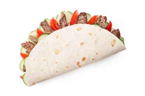 Beef shawarma isolated Stock Photos
